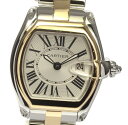 ☆良品【CARTIER】カルティエ ロードスターSM デイト W62026Y4 クォーツ レディース ...