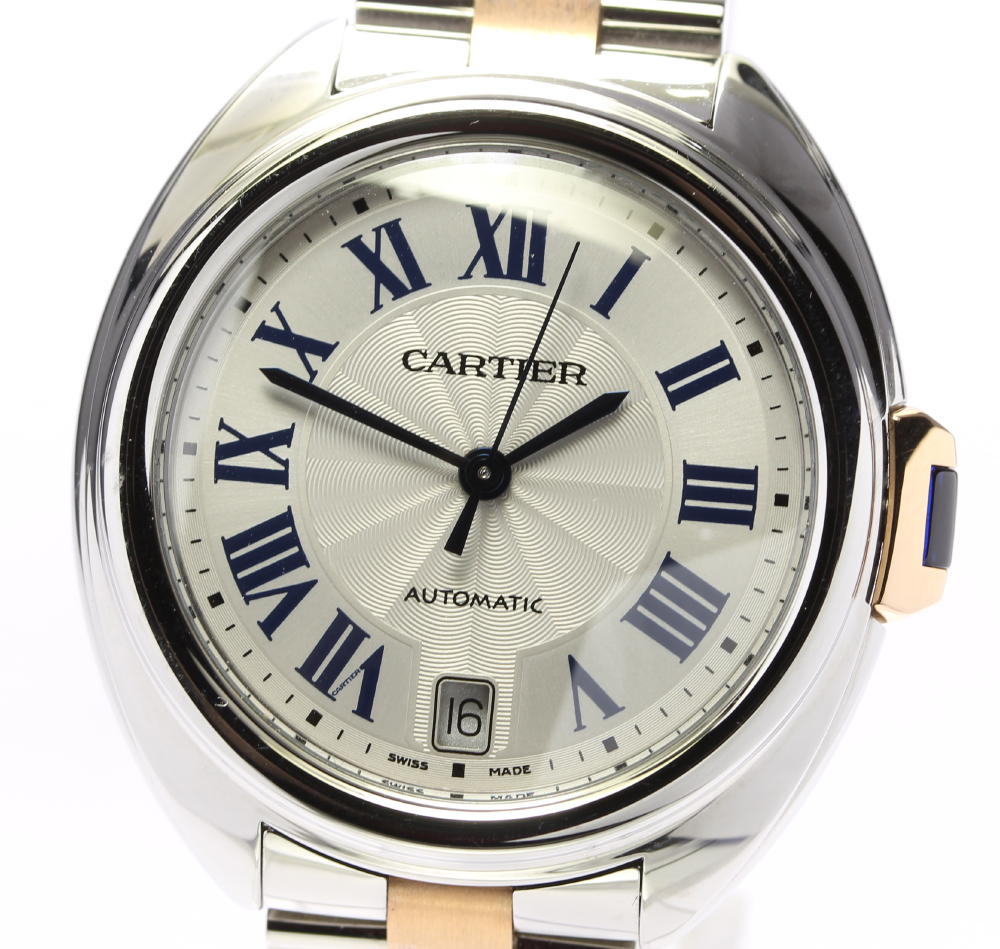 CARTIER Cle de Cartier Date W2CL0003 Automatic Boys #013 | eBay