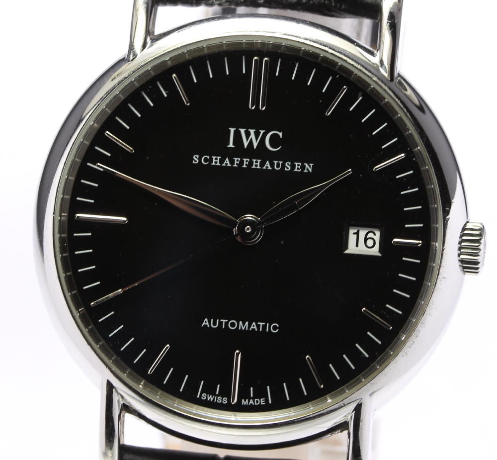 【IWC】ポートフィノ IW356305 自動巻き 革ベルト メンズ【中古】