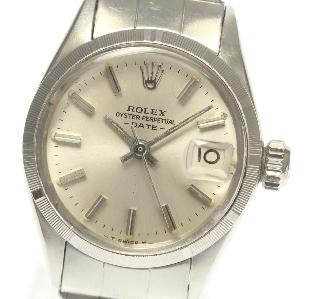 【ROLEX】ロレックス オイスターパーペチュアル デイト アンティーク cal.1161 6519 自動巻き レディース【中古】