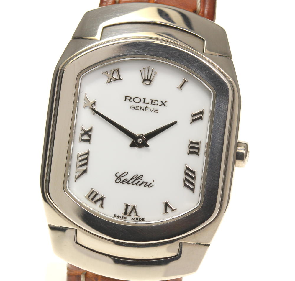 ☆良品【ROLEX】ロレックス K18WG チェリーニ クォーツ レディース【中古】