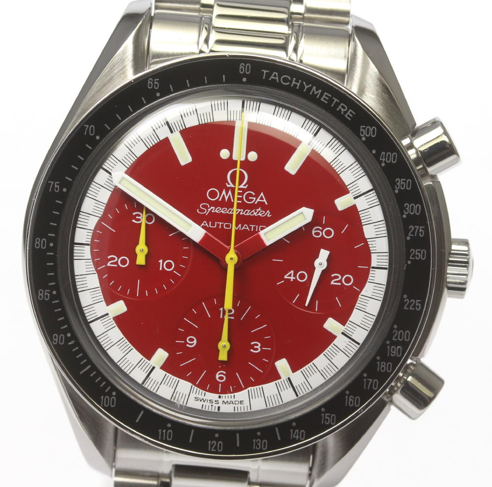 ☆美品【OMEGA】オメガ スピードマスターレーシング シューマッハモデル クロノグラフ 3510.61 自動巻き メンズ【中古】