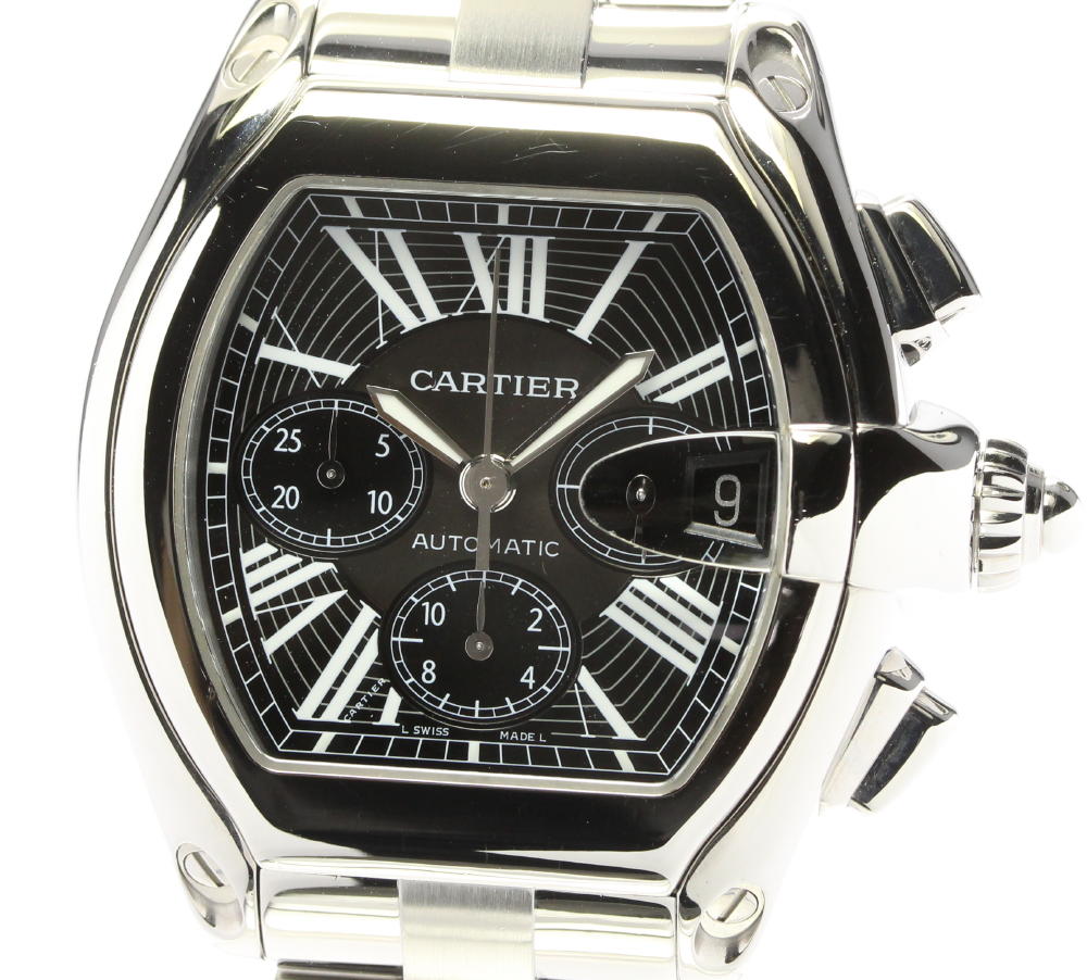 ☆良品【CARTIER】カルティエ ロードスターLM クロノグラフ W62020X6 自動巻き メン ...