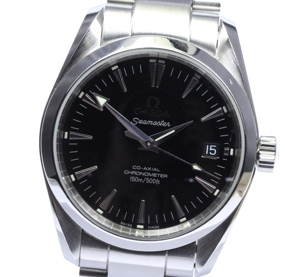 【OMEGA】オメガ シーマスター アクアテラ 2504.50 自動巻き ボーイズ★箱・保【中古】