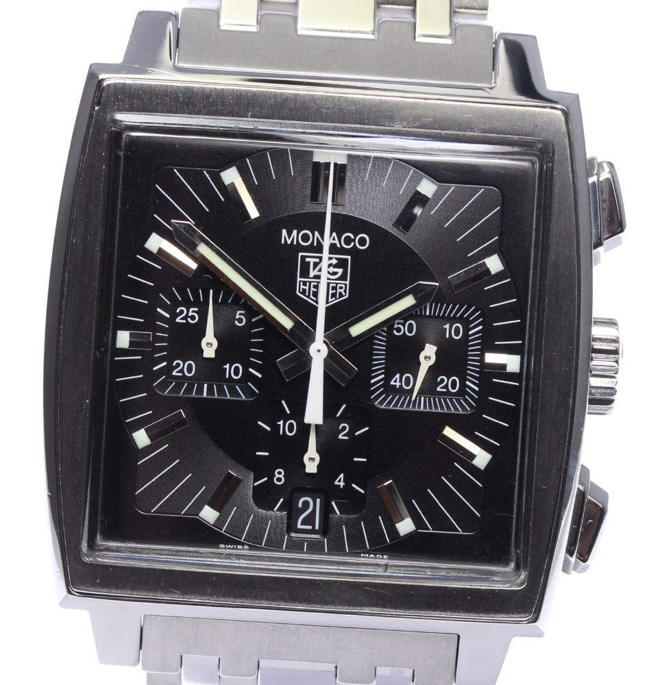 TAG HEUER Monaco Chronograph CW2111-0 Automatic Men #017 689211975040 ...