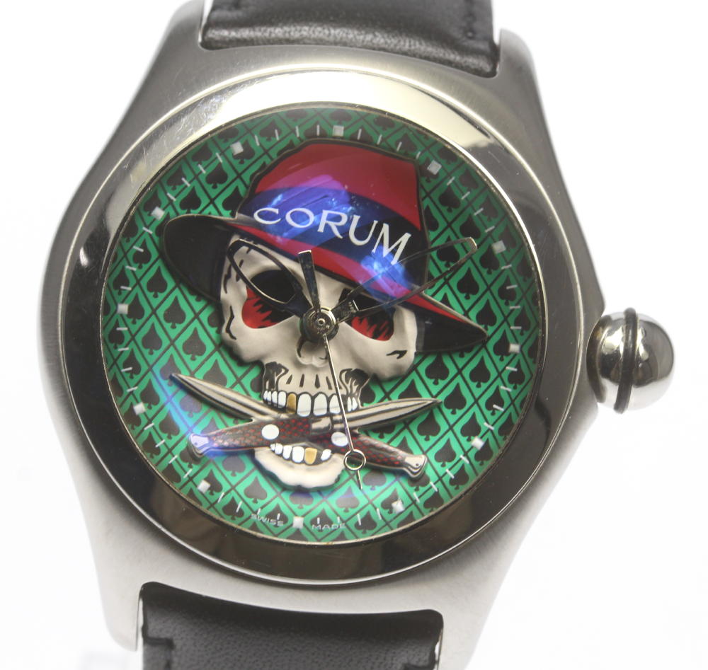 ☆良品 保付【CORUM】コルム バブル ギャングスター 082.170.20 世界888本限定 自 ...