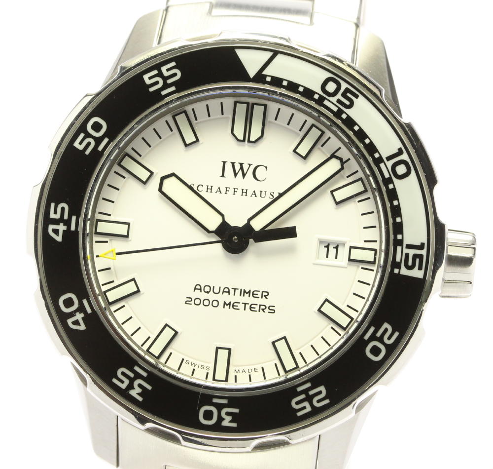 ☆良品 保付き【IWC】アクアタイマー デイト IW356806 自動巻き メンズ 【21105】【 ...