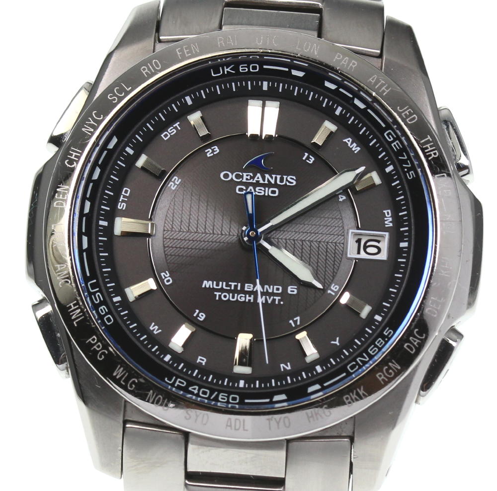 【CASIO】カシオ オシアナス OCW-T100TD-1AJF ソーラー電波 メンズ【中古】