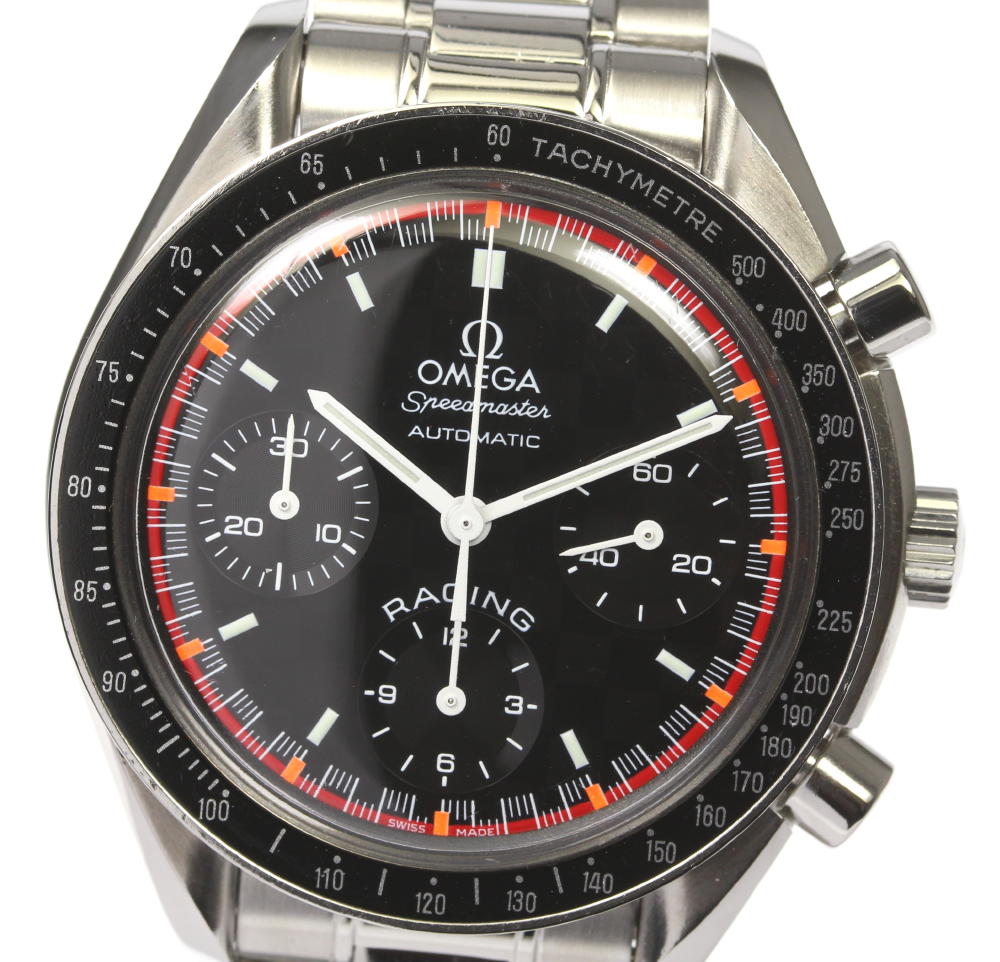 ☆良品【OMEGA】オメガ スピードマスター レーシング シューマッハモデル 6000本限定 3518.50 自動巻き メンズ【中古】