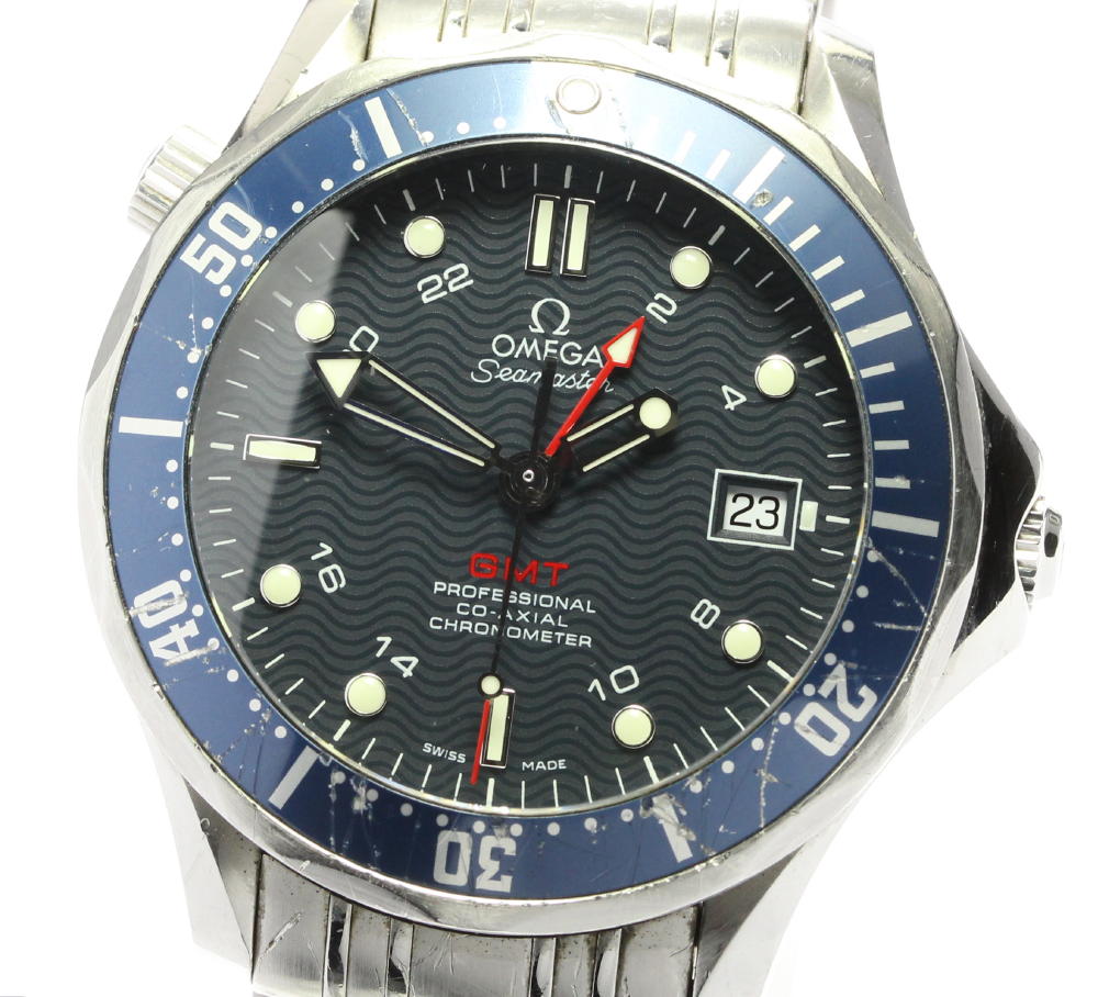 【OMEGA】オメガ シーマスター300 GMT 2535.80 コーアクシャル 自動巻き メンズ【 ...