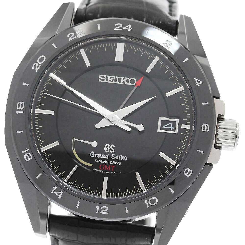 セイコー SEIKO SBGE037/9R16-0AA0 グランドセイコー GMT 500本限定 スプリングドライブ メンズ 美品 _577779【ev10】【中古】