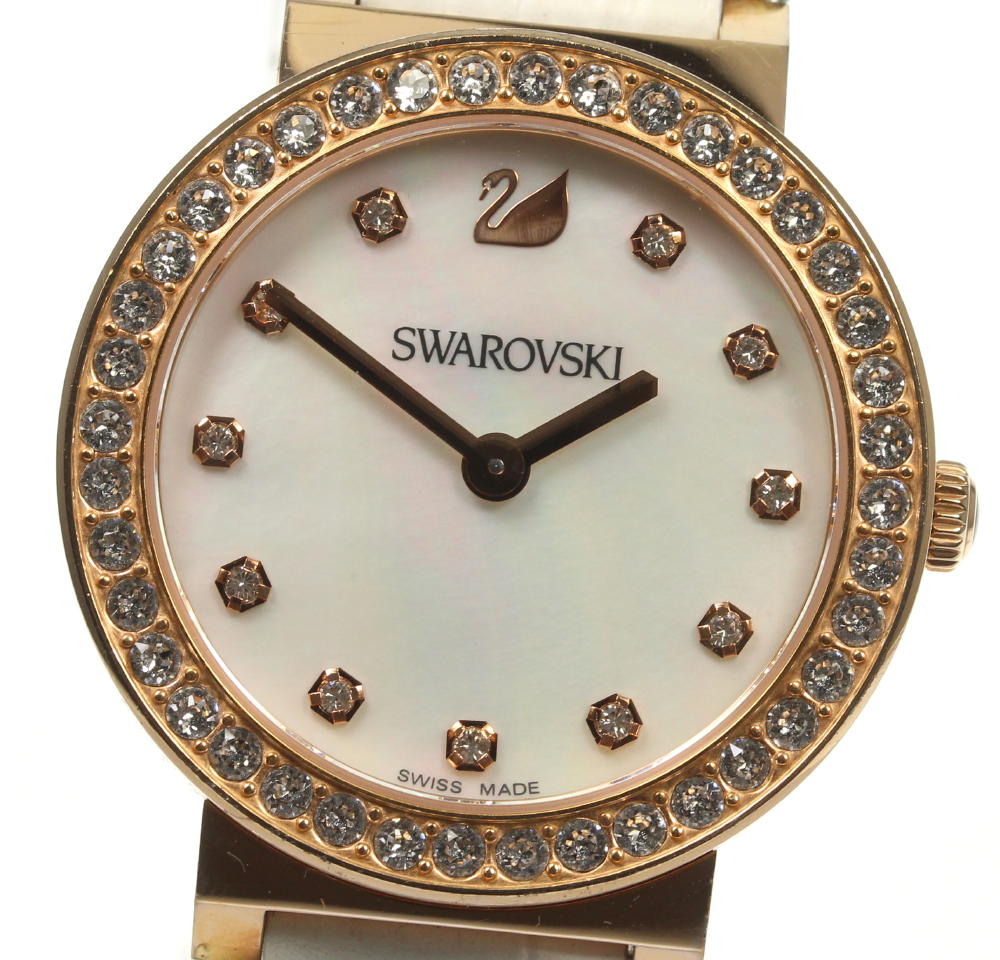 ☆美品 内箱付【SWAROVSKI】スワロフスキー シトラ スフィア 1185830 クォーツ レディース 【21105】【中古】