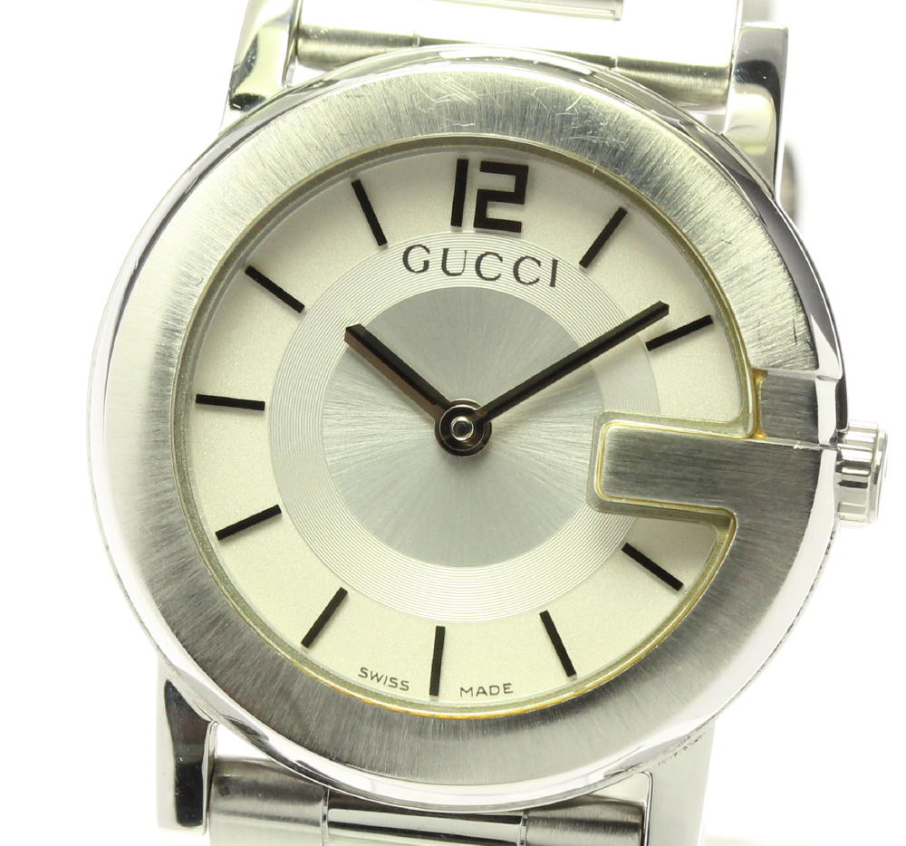 【GUCCI】グッチ Gラウンド 101L YA101506 クォーツ レディース【中古】