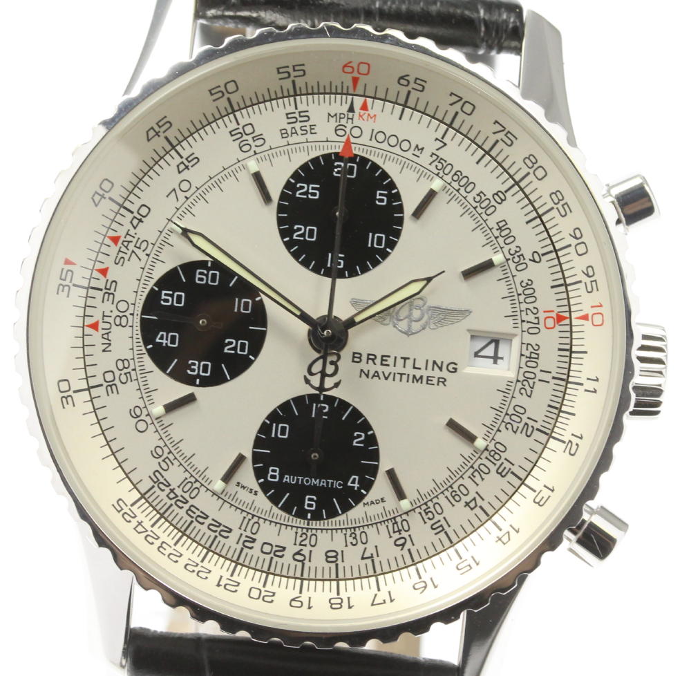 ☆極美品【BREITLING】ブライトリング オールドナビタイマー クロノグラフ J13322 自動巻き メンズ【中古】