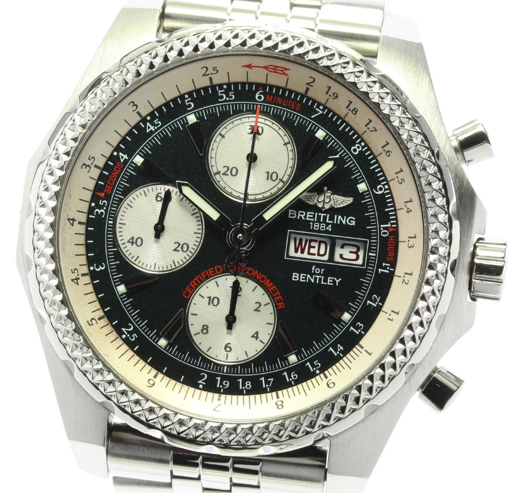 ☆良品【BREITLING】ブライトリング ベントレー GT レーシング クロノグラフ A13363 自動巻き メンズ【中古】のサムネイル