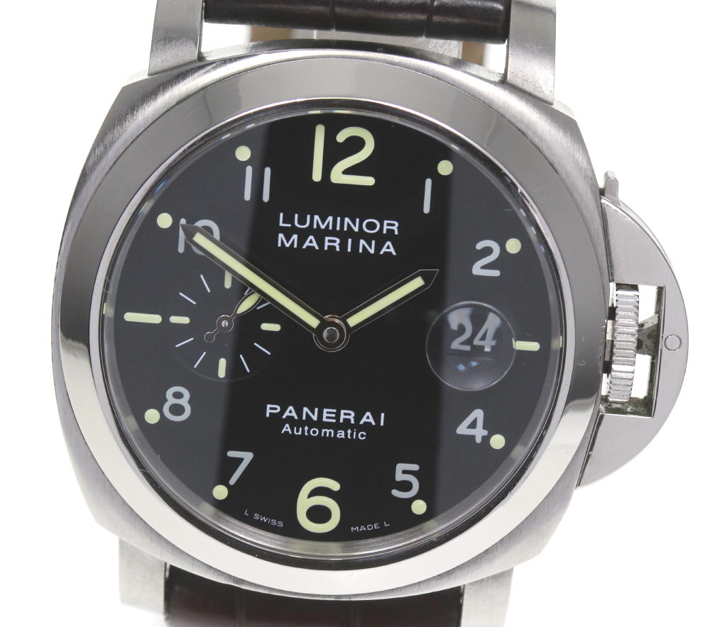 箱、保付き【PANERAI】パネライ ルミノールマリーナ デイト PAM00164 自動巻き メンズ ...