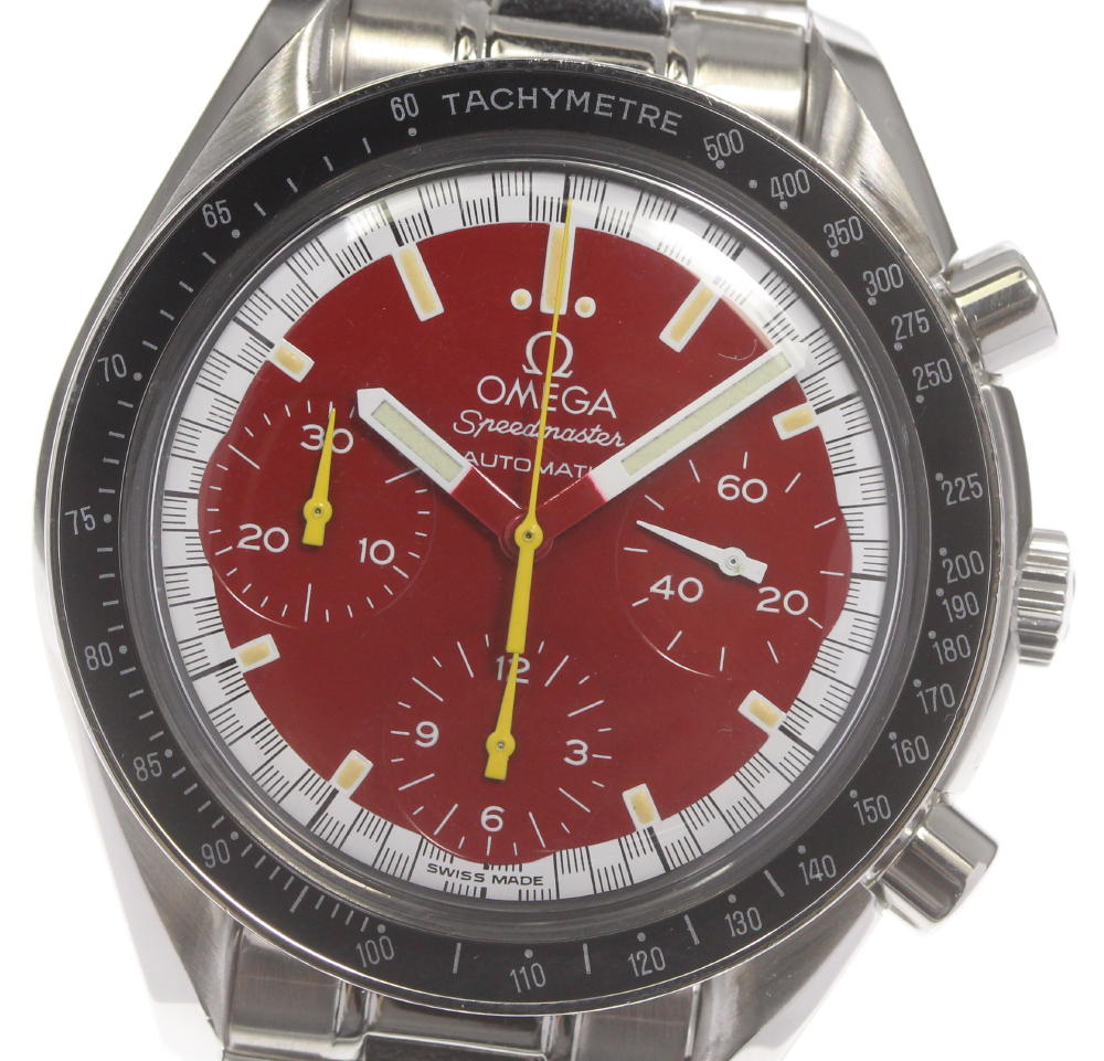 激安単価で 美品 Omega オメガ スピードマスター レーシング シューマッハモデル 3510 61 自動巻き メンズ 正規激安 Ecogreenpellet Com