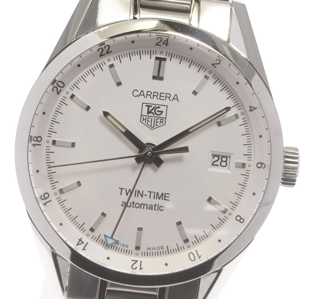 ☆良品【TAG HEUER】タグホイヤー カレラ ツインタイム WV2116.BA0787 自動巻き ...