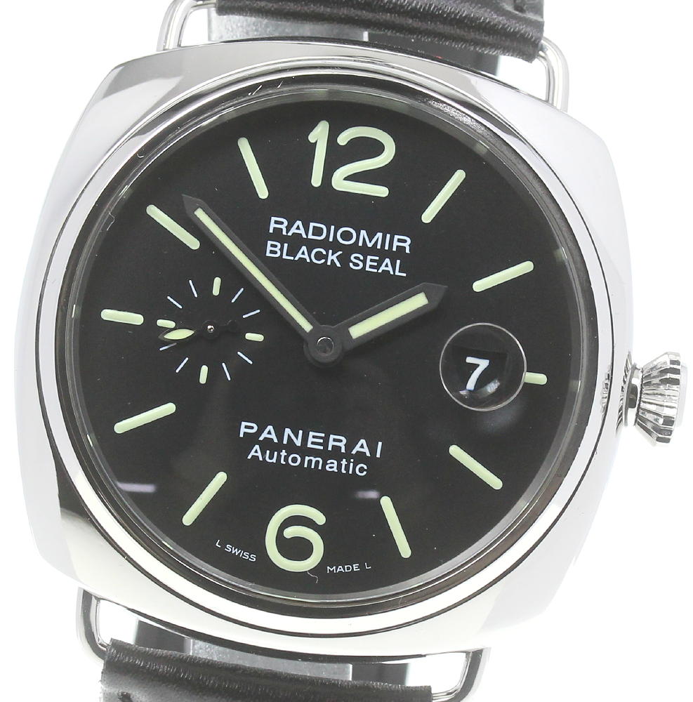 ☆良品 保証書/箱付【PANERAI】パネライ ラジオミール ブラックシール デイト PAM0028 ...