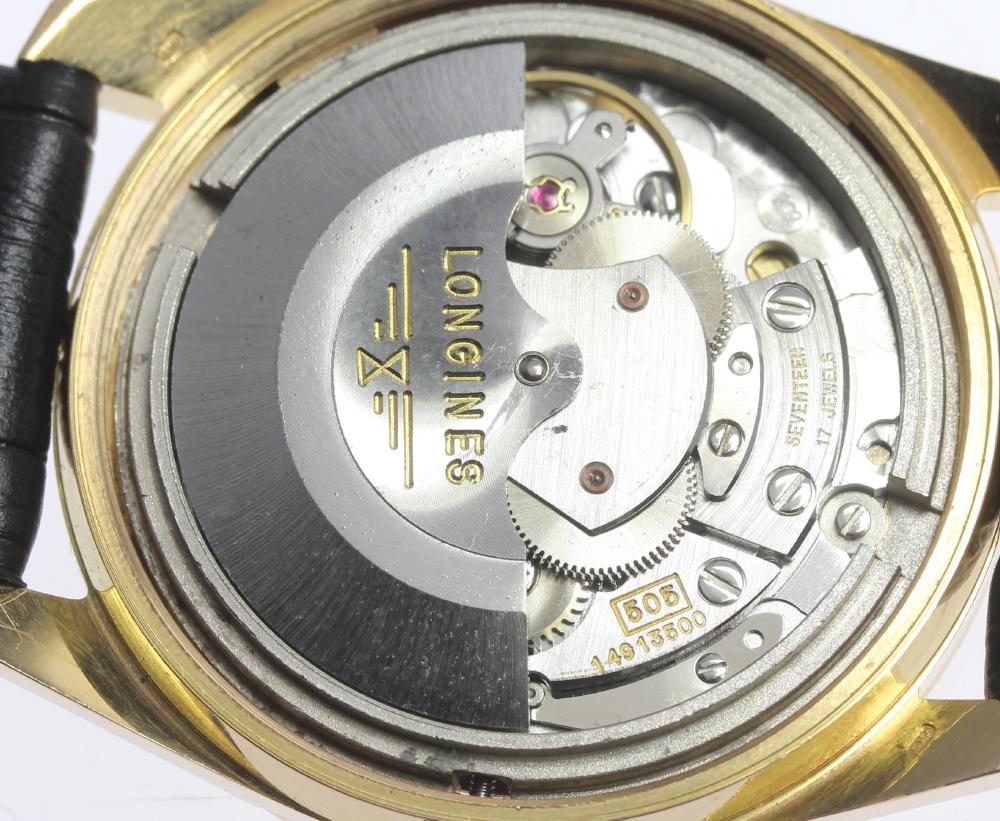 【LONGINES】ロンジン K18PG コンクエスト 8062 2 cal.505 デイト 自動巻き メンズ【中古】