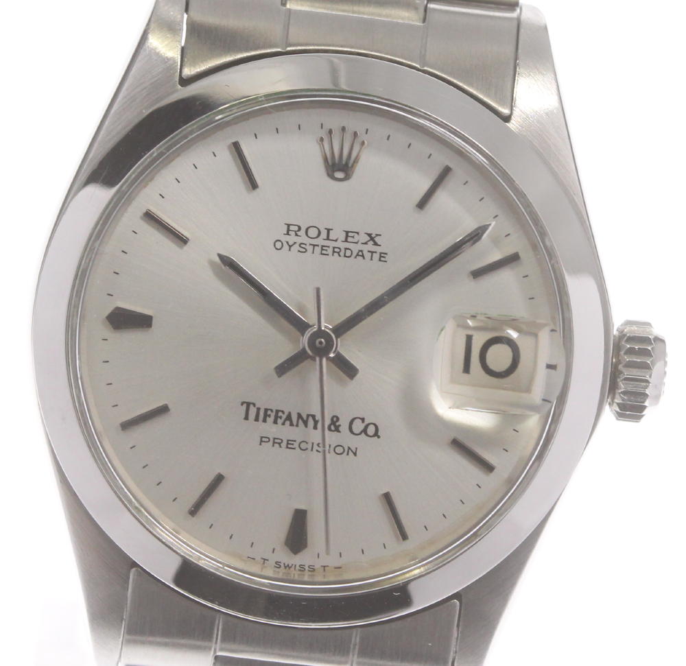 ☆良品【ROLEX】ロレックス オイスターデイト Cal.1225 6466 ティファニー 手巻き ボーイズ【中古】のサムネイル