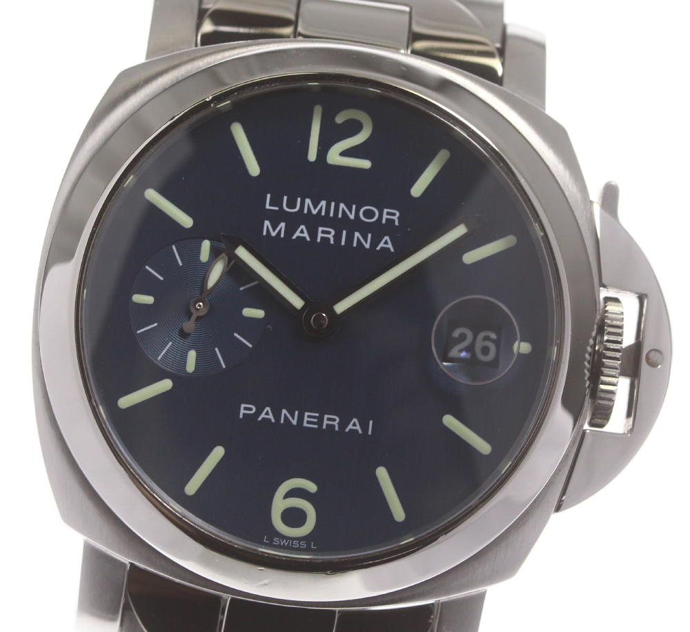 ☆良品【PANERAI】パネライ ルミノールマリーナ PAM00120 自動巻き メンズ 【2206 ...