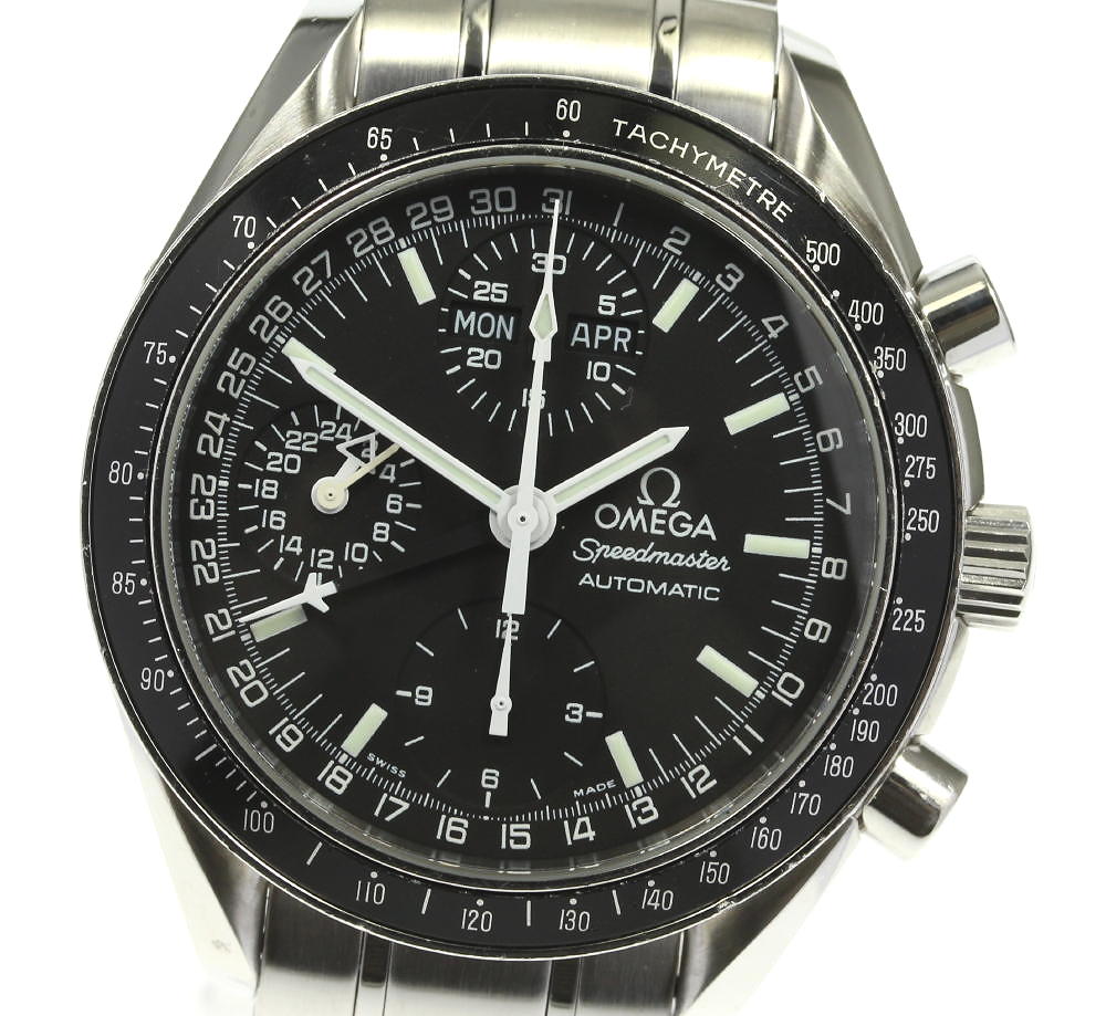 ☆良品【OMEGA】オメガ スピードマスター クロノグラフ トリプルカレンダー 3520.50 自動巻き メンズ【中古】