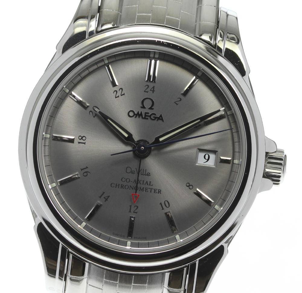 ☆良品 箱付き【OMEGA】オメガ デビル GMT コーアクシャル 4533.41 自動巻き メンズ ...