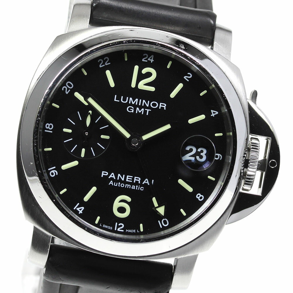 ベルト訳あり☆箱保付き 【PANERAI】パネライ ルミノール GMT デイト PAM00244 自 ...