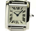 【CARTIER】カルティエ K18WG タンクフランセーズSM W50012S3 クォーツ レディ ...