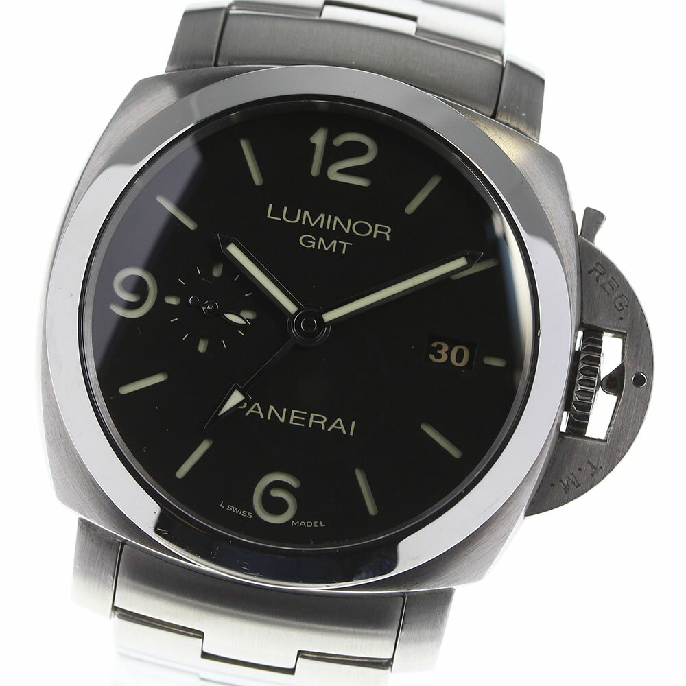 箱保付き ☆良品【PANERAI】パネライ ルミノール 1950 3デイズ GMT PAM00329 ...