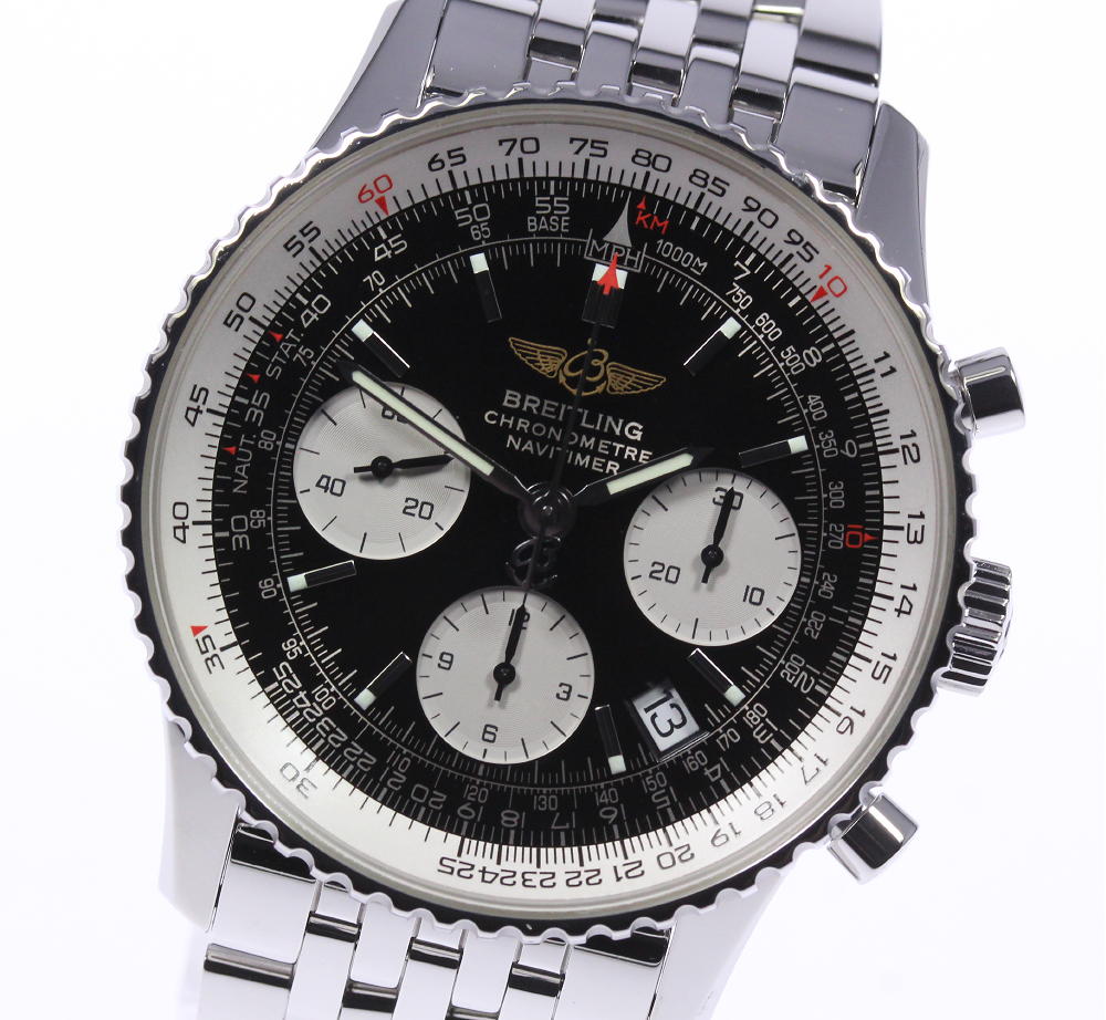 ☆良品 保証書付【BREITLING】ブライトリング ナビタイマー クロノグラフ クロノメーター A ...