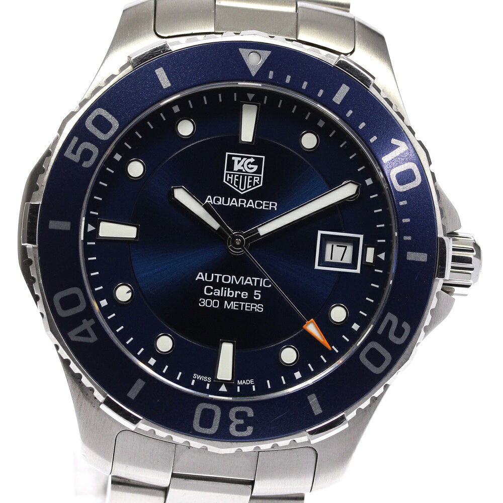 ☆美品 保証書付【TAG HEUER】タグホイヤー アクアレーサー キャリバー5 デイト WAN21 ...