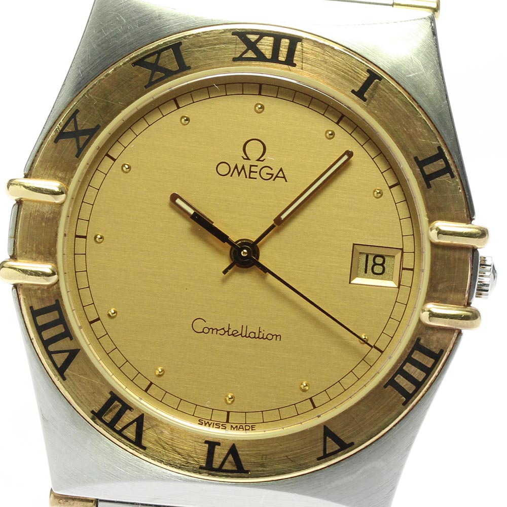 【OMEGA】オメガ コンステレーション デイト ハーフバー クォーツ メンズ【中古】