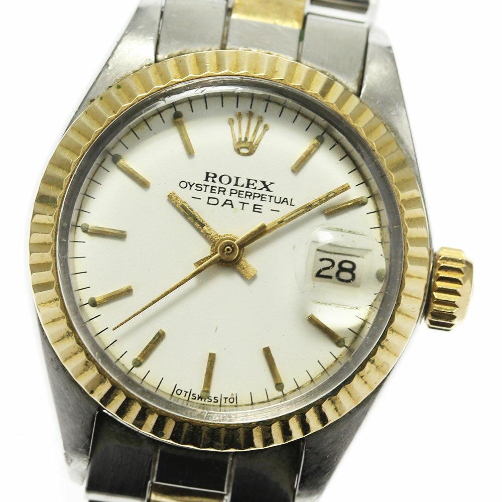 ☆訳あり【ROLEX】ロレックス オイスター パーペチュアル デイト cal.2030 6917 自動巻き レディース【中古】