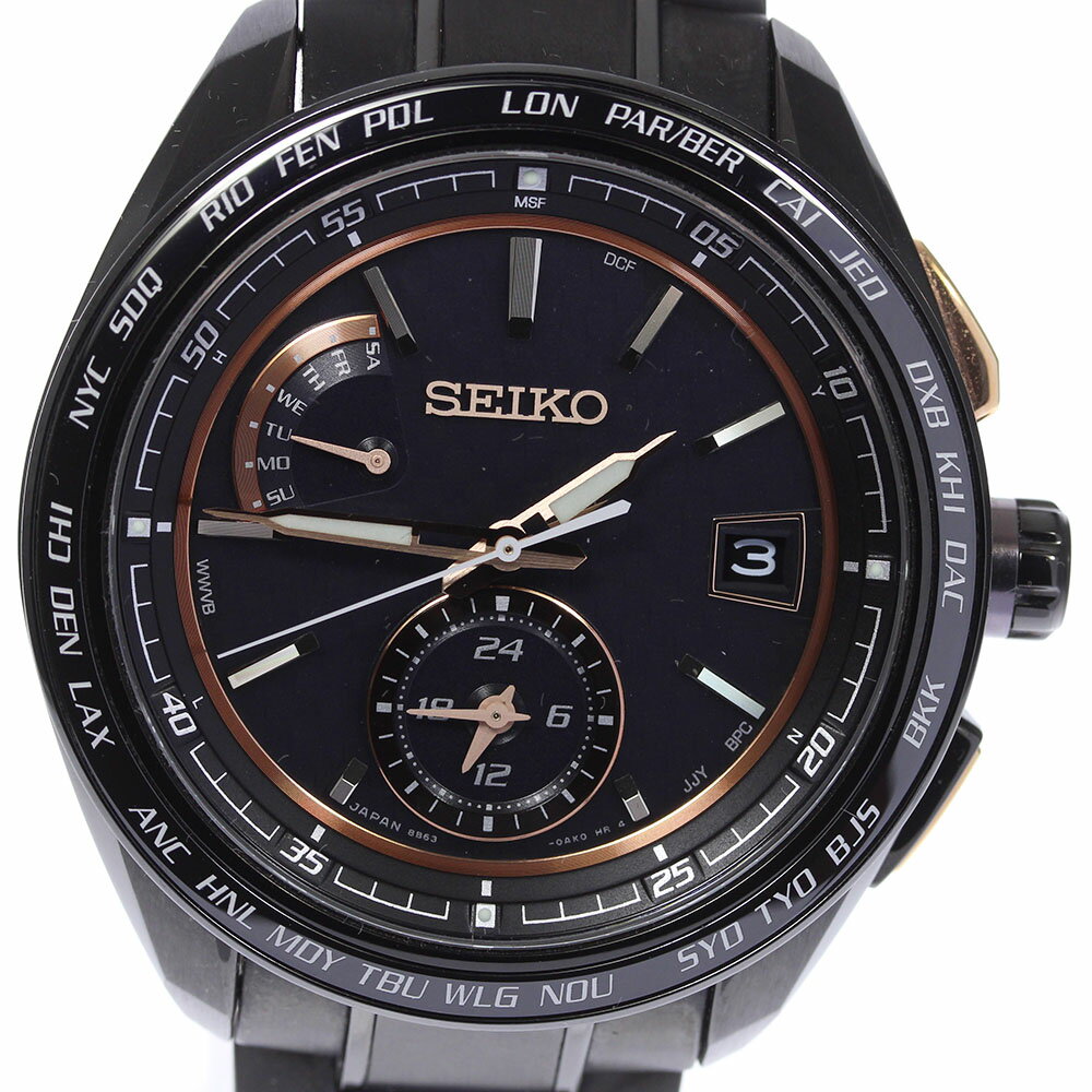 ☆美品★箱・保証書付き【SEIKO】セイコー ブライツ SAGA263 ソーラー電波 メンズ【中古】