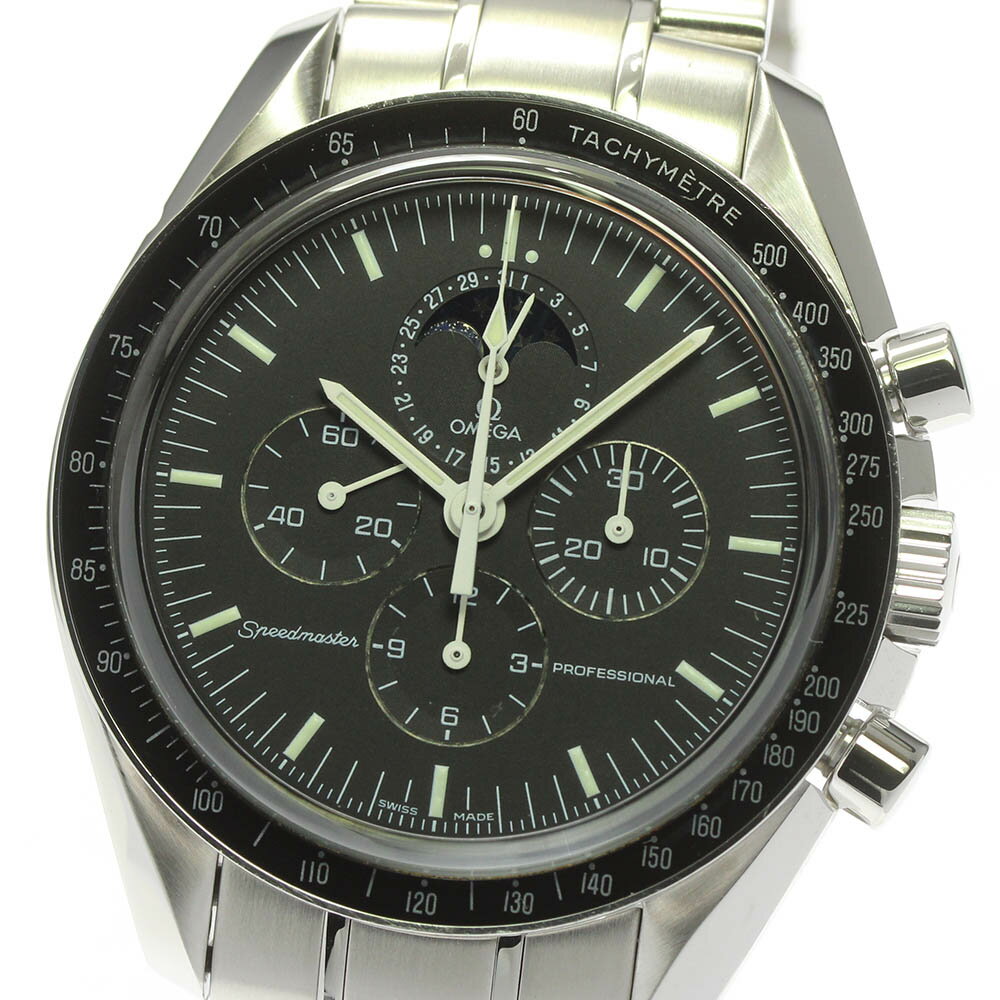 ☆良品【OMEGA】オメガ スピードマスタープロフェッショナル 3576.50 ムーンフェイズ クロノグラフ 手巻き メンズ【中古】