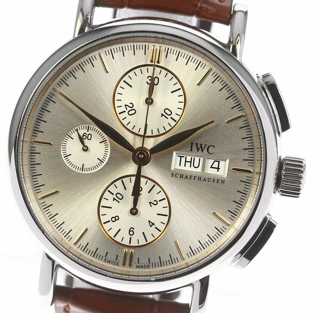 ☆良品★保証書付き【IWC SCHAFFHAUSEN】IWC ポートフィノ クロノグラフ　デイデイト ...