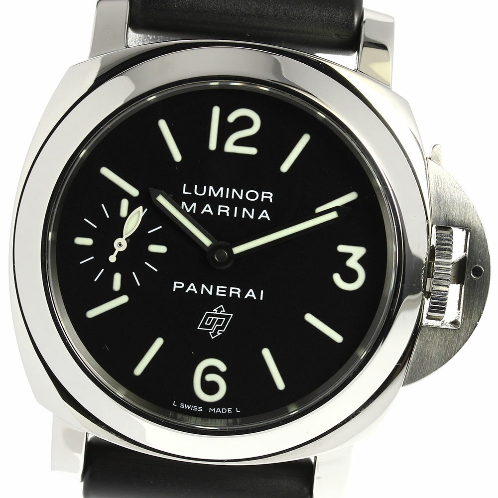 ☆美品★箱付き【PANERAI】パネライ ルミノール マリーナ ロゴ スモールセコンド PAM000 ...