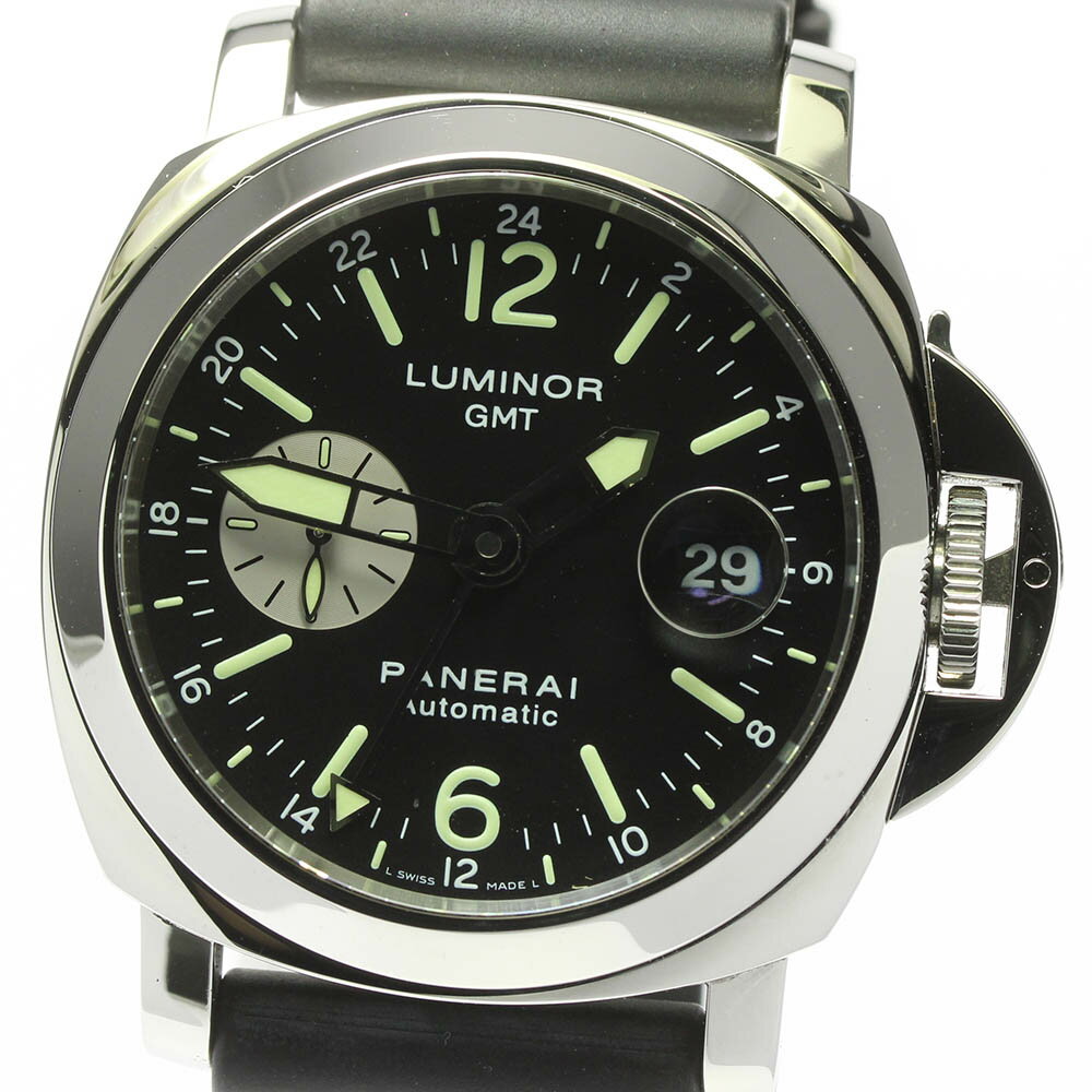 ☆美品★箱付き【PANERAI】パネライ ルミノール GMT デイト クロノメーター PAM0008 ...