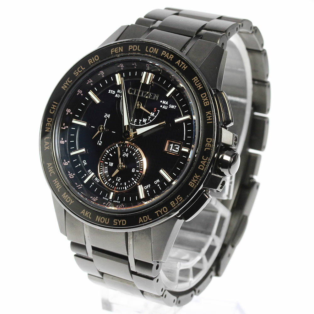 【CITIZEN】シチズン アテッサ エコドライブ AT9045-58E/H820-T020691 ソーラー電波 メンズ【中古】