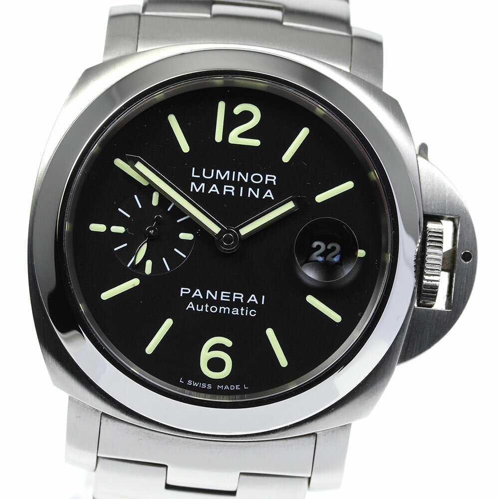 ☆美品★箱付き【PANERAI】パネライ ルミノールマリーナ PAM00299 自動巻き メンズ【中 ...