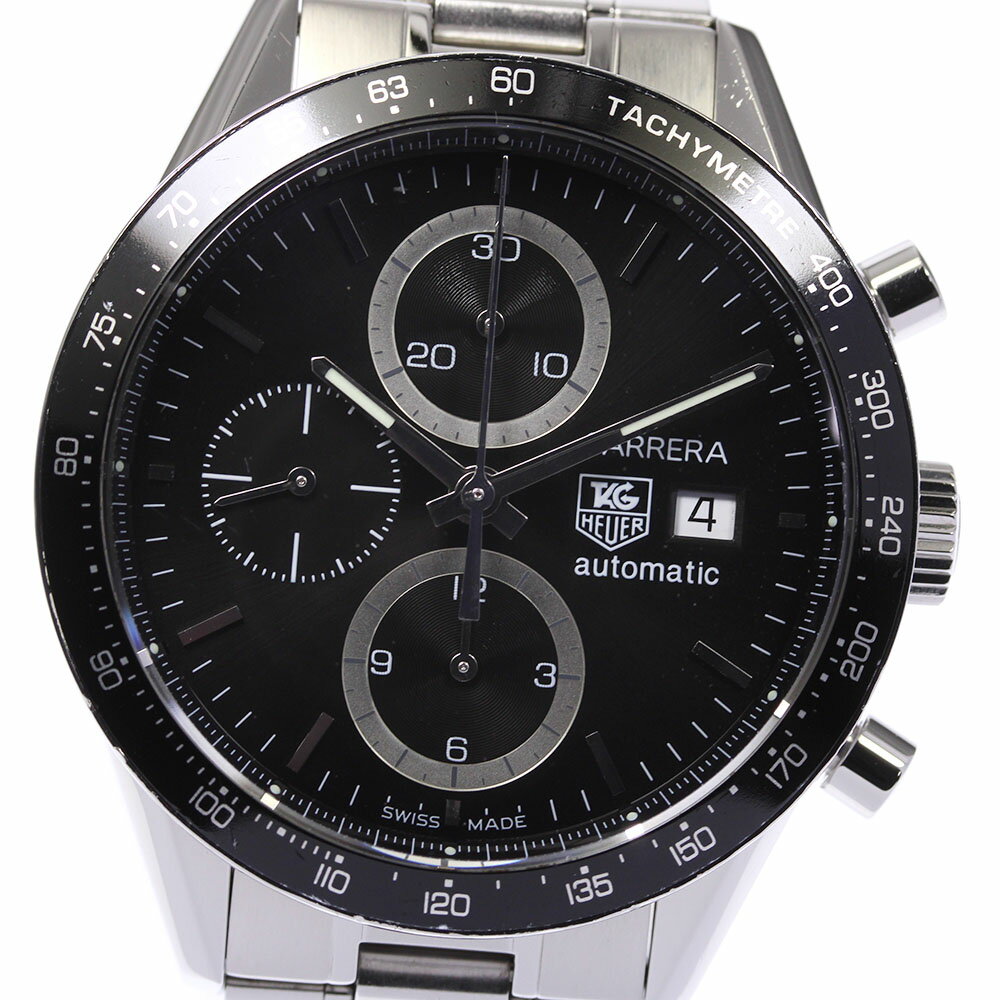 ☆良品★保証書付き【TAG HEUER】タグホイヤー カレラ クロノグラフ CV2010.BA078 ...