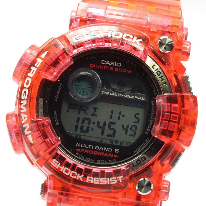 ☆美品★箱・保証書付き【CASIO】カシオ Gショック フロッグマン TOKYO FM開局40周年 村上隆世界限定300本 GWF-1000TM-4JR ソーラー電波【中古】