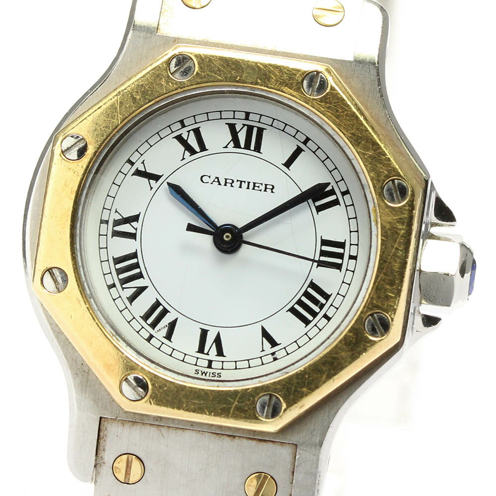 ☆訳あり【CARTIER】カルティエ サントスオクタゴンSM 自動巻き レディース【ev20】【中古】