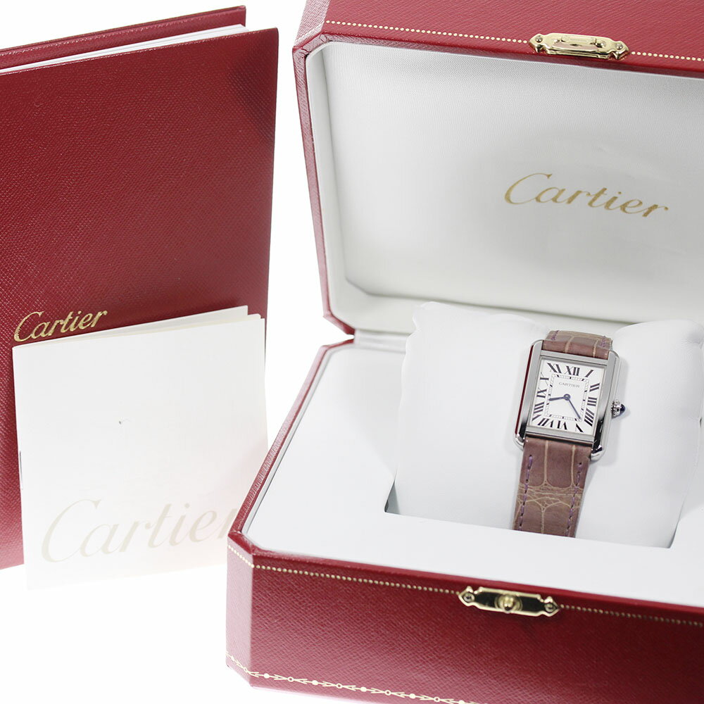 ☆良品★内箱・保証書付き【CARTIER】カルティエ タンクソロSM CRW5200005 クォーツ レディース【中古】【ev15】