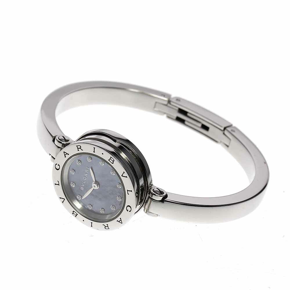 【BVLGARI】ブルガリ B-ZERO1 12Pダイヤ BZ23S クォーツ レディース【中古】