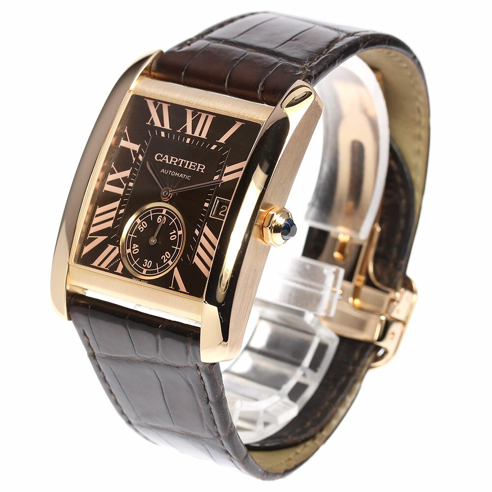 【CARTIER】カルティエ タンク MC K18PG W5330002 自動巻き メンズ【中古】