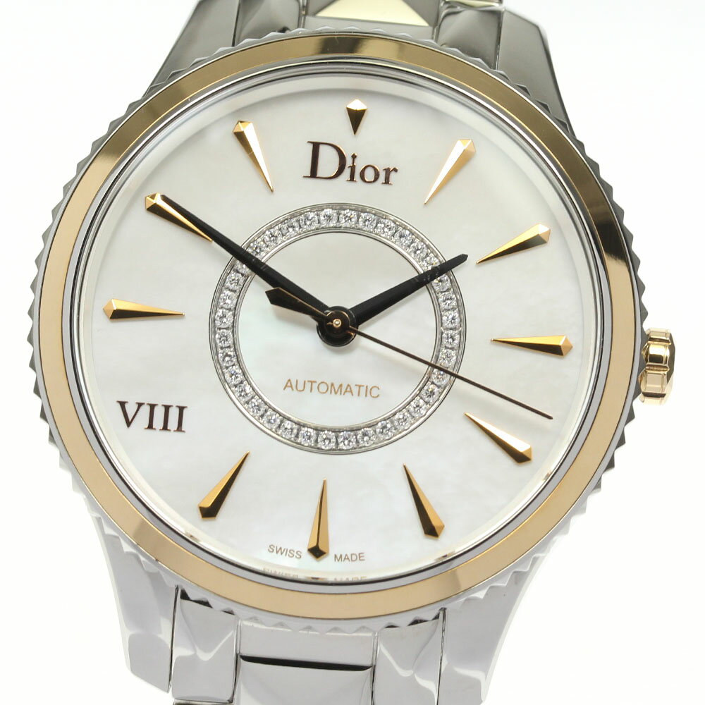 ☆美品★箱・保証書付き【Christian Dior】クリスチャンディオール ユイット モンテーニュ K18YG CD153510 自動巻き レディース【ev20】【中古】