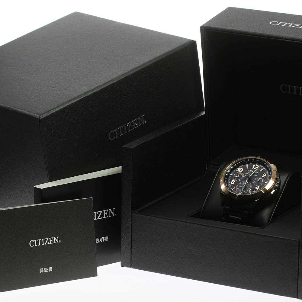 【CITIZEN】シチズン アテッサ 100周年記念限定モデル CC9076-50E/F900-T024122 ソーラー電波 メンズ【中古】